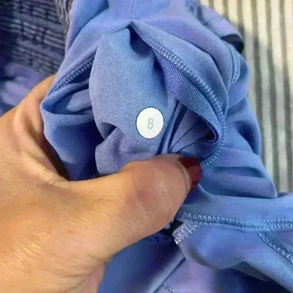 Lululemon Free Reign Short, size 8, color Lullaby Blue Black, Inseam 3.5” - Picture 15 of 16